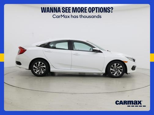 White 2017 Honda Civic EX