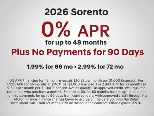 2026 Kia Sorento S