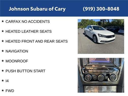 Pure White 2016 Volkswagen Passat 1.8T SE w/Technology