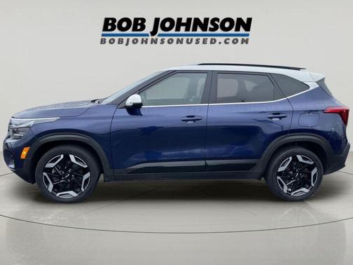 Dark Ocean Blue/White Roof 2024 Kia Seltos SX Turbo
