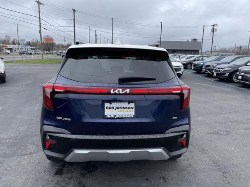 Dark Ocean Blue/White Roof 2024 Kia Seltos SX Turbo