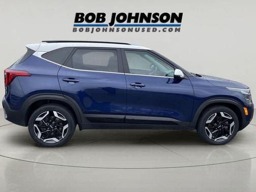 Dark Ocean Blue/White Roof 2024 Kia Seltos SX Turbo