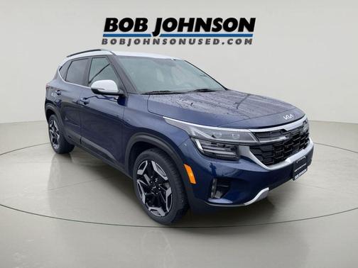 Dark Ocean Blue/White Roof 2024 Kia Seltos SX Turbo