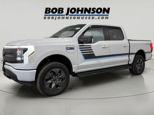 Space White Metallic 2025 Ford F-150 Lightning Flash