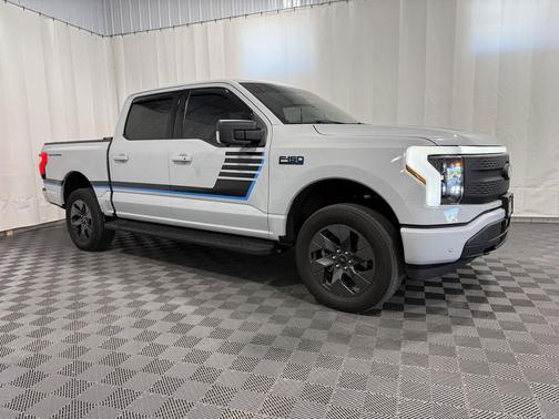 Space White Metallic 2025 Ford F-150 Lightning Flash