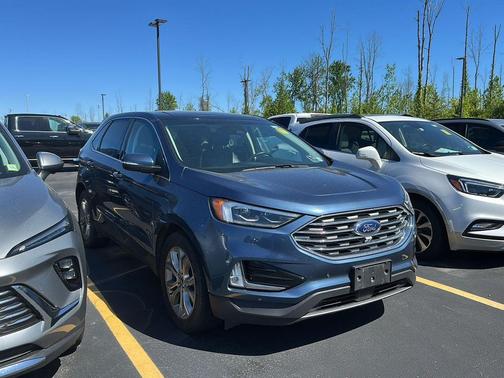 Blue Metallic 2019 Ford Edge Titanium