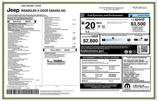 2025 Jeep Wrangler 4-Door Sahara 4x4