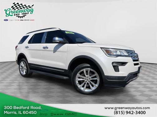 White Platinum Metallic Tri-Coat 2019 Ford Explorer XLT
