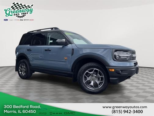 Azure Gray Metallic Tri-Coat 2024 Ford Bronco Sport Badlands
