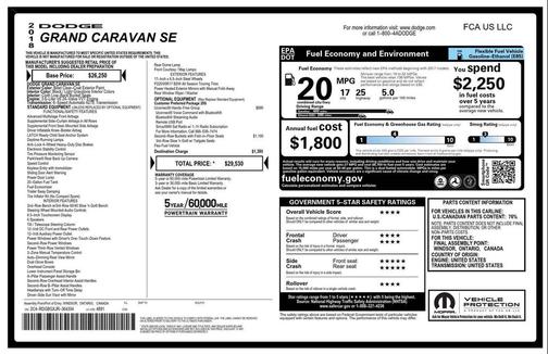 2018 Dodge Grand Caravan SE