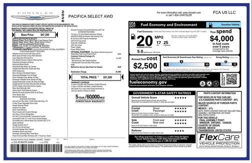Hydro Blue Pearlcoat 2026 Chrysler Pacifica L