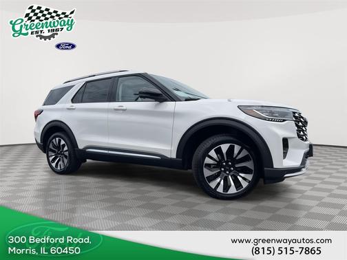 Star White Metallic Tri-Coat 2026 Ford Explorer Platinum