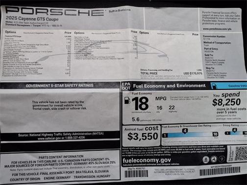 2025 Porsche Cayenne GTS