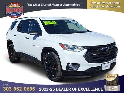 Summit White 2021 Chevrolet Traverse Premier