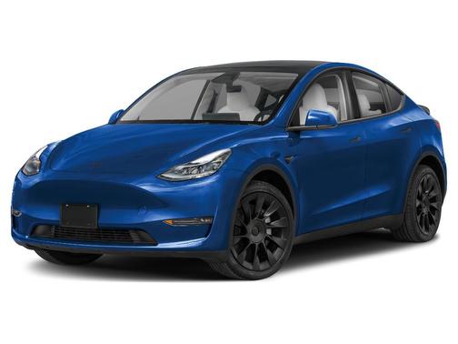Blue 2025 Tesla Model Y Long Range