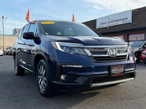Blue 2022 Honda Pilot AWD EX-L