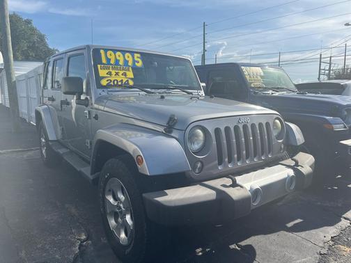 Silver 2014 Jeep Wrangler Unlimited Sahara