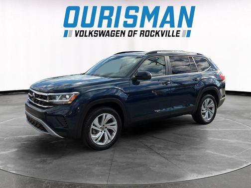 Blue Metallic 2021 Volkswagen Atlas 3.6L SE w/Technology