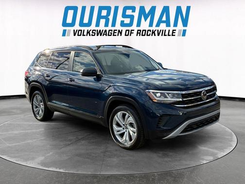 Blue Metallic 2021 Volkswagen Atlas 3.6L SE w/Technology