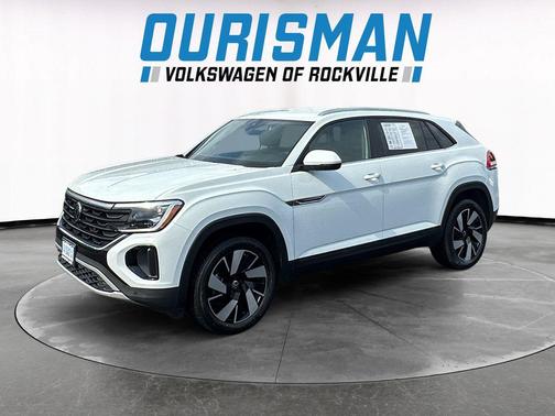 Pure White 2024 Volkswagen Atlas Cross Sport 2.0T SE w/Technology 4MOTION