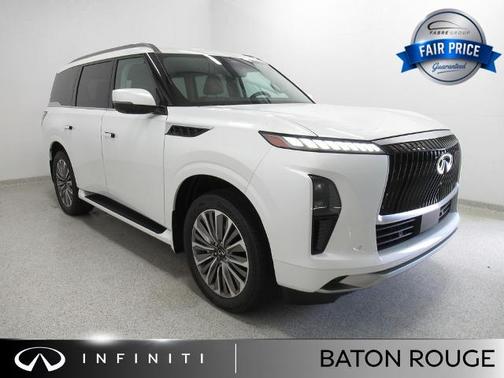 Radiant White 2025 INFINITI QX80 LUXE