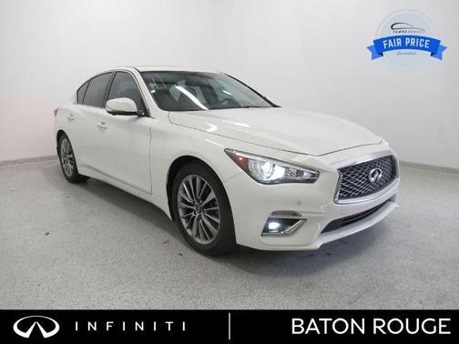 Pure White 2023 INFINITI Q50 LUXE