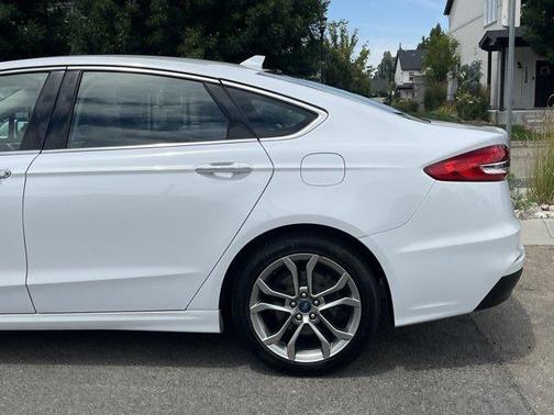 White Platinum Tri-Coat Metallic 2019 Ford Fusion SEL