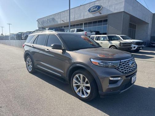 Stone Gray 2021 Ford Explorer Platinum