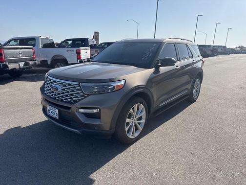 Stone Gray 2021 Ford Explorer Platinum