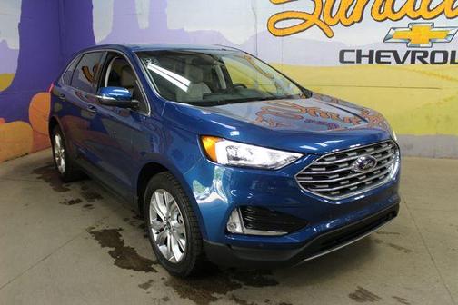 Blue Metallic 2021 Ford Edge Titanium