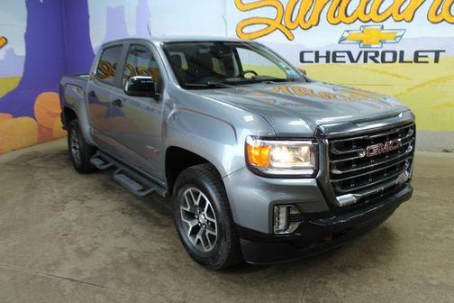 Satin Steel Metallic 2022 GMC Canyon AT4 w/Leather