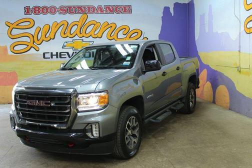Satin Steel Metallic 2022 GMC Canyon AT4 w/Leather