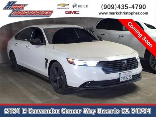White 2025 Honda Accord Hybrid Sport-L
