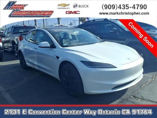 White 2025 Tesla Model 3 Long Range