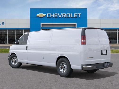 Summit White 2026 Chevrolet Express 3500 3500 Extended Wheelbase, WT, RWD