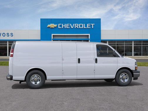 Summit White 2026 Chevrolet Express 3500 3500 Extended Wheelbase, WT, RWD