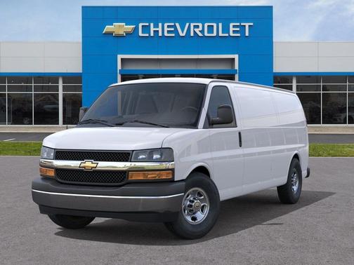 Summit White 2026 Chevrolet Express 3500 3500 Extended Wheelbase, WT, RWD