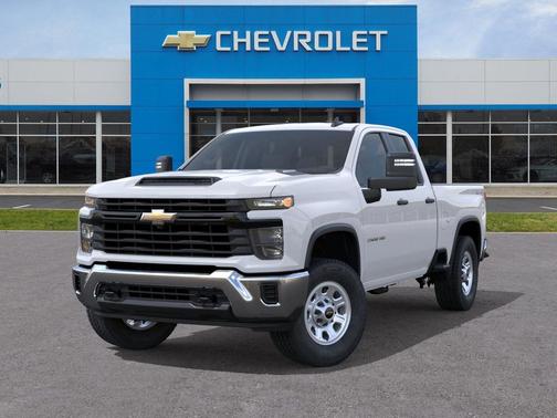 Summit White 2026 Chevrolet Silverado 2500 Double Cab, Standard Bed, WT, 4WD