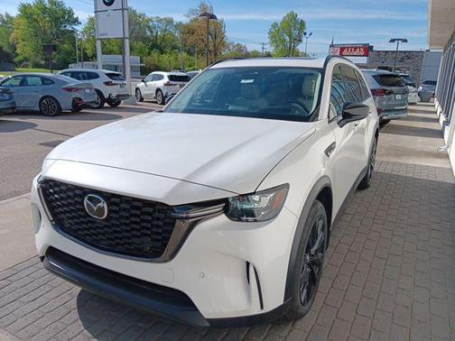 Rhodium White Premium 2025 Mazda CX-90 PHEV Premium Sport