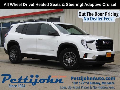 Summit White 2025 GMC Acadia AWD Elevation
