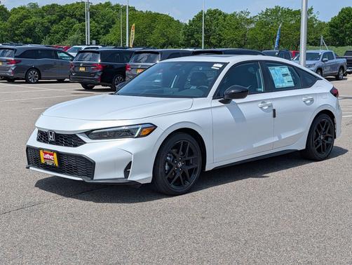 Platinum White Pearl 2026 Honda Civic Hybrid Sport