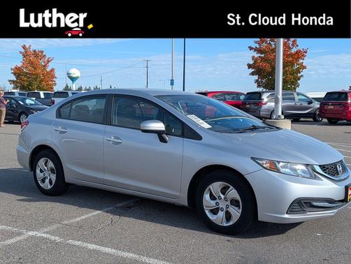 Alabaster Silver Metallic 2015 Honda Civic LX
