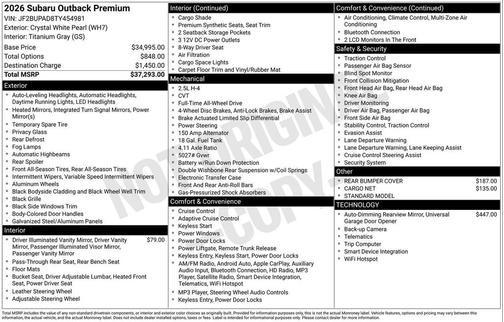 2026 Subaru Outback Premium