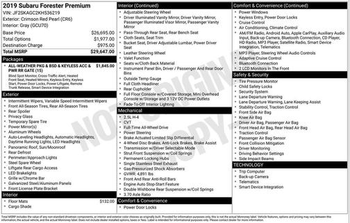 2019 Subaru Forester Premium