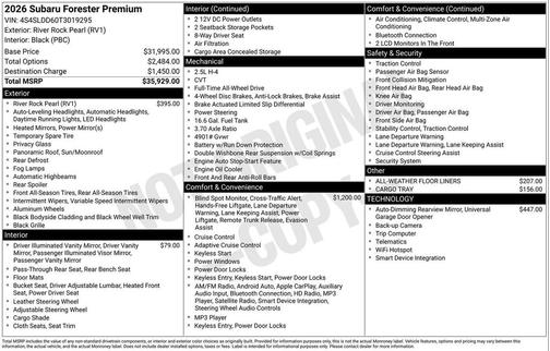 River Rock Pearl 2026 Subaru Forester Premium