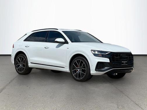 White 2021 Audi Q8 55 Premium Plus