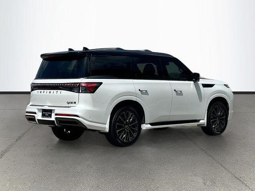 Radiant White/Black Obsidian 2025 INFINITI QX80 AUTOGRAPH AWD