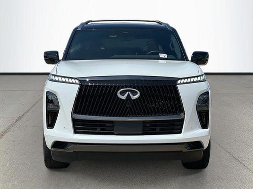 Radiant White/Black Obsidian 2025 INFINITI QX80 AUTOGRAPH AWD