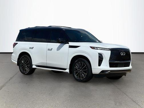 Radiant White/Black Obsidian 2025 INFINITI QX80 AUTOGRAPH AWD