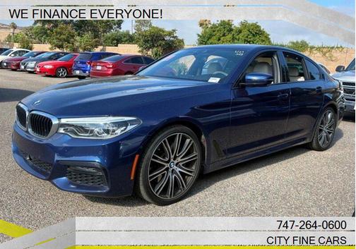Blue 2019 BMW 540 540i